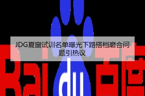 JDG夏窗试训名单曝光下路搭档磨合问题引热议